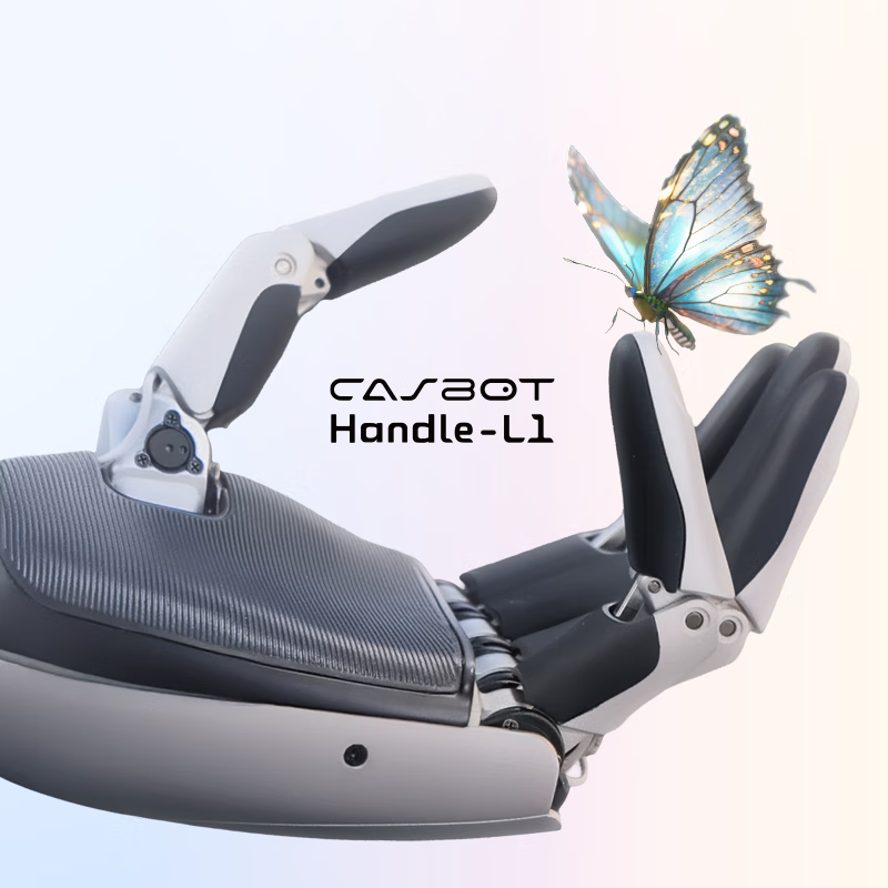 CASBOT Lingbao Robot Highly Integrated Universal Lightweight Version Dexterous Hand Handle-L1 Intelligent Bionic Hand Robotic Arm Five-Finger Dexterous Hand Robot Intelligent and Efficient Grasping Standard Version - Right Hand