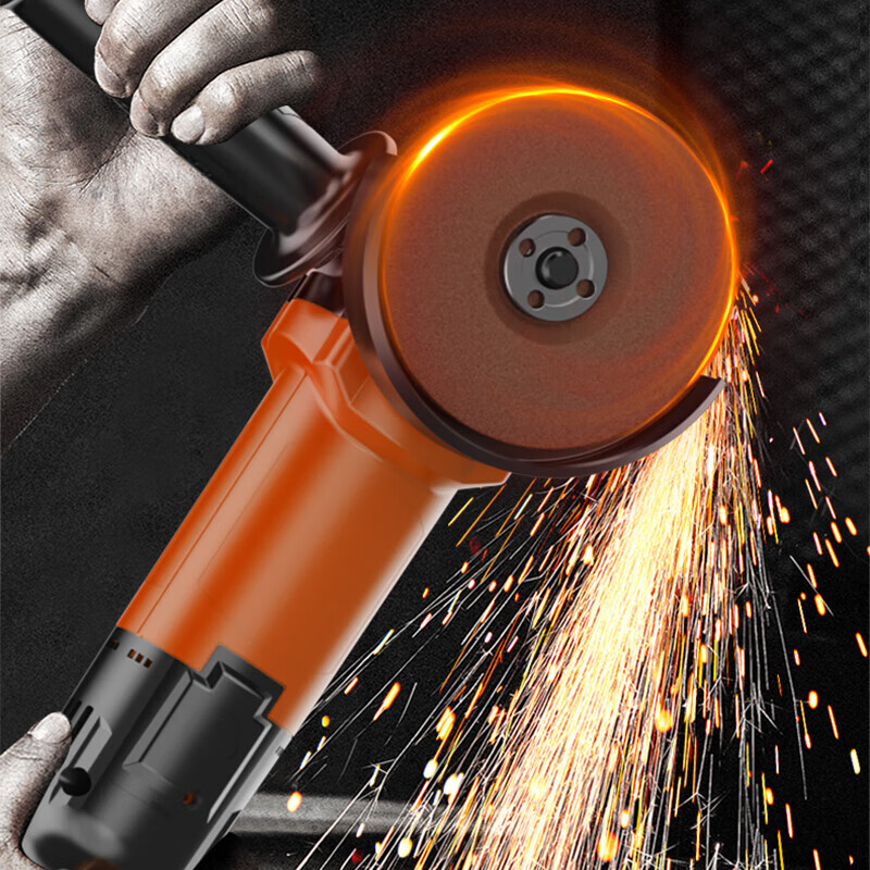 Chuangyi angle grinder cutting machine adjustable speed long handle 860W high power angle grinding and polishing machine strong heat dissipation large angle grinder 4-piece set 860W handle switch