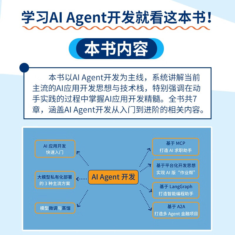 AI Agent development practice MCP+A2A+LangGraph driven intelligent agent full process development Large model development Agent practice produced by Asynchronous Books
