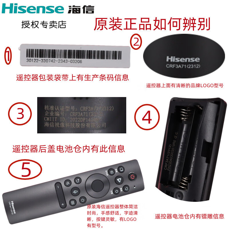 Hisense TV remote control CRF3V71(1001)32/55/65V1A-J 65V1F 50V1A smart voice CRF3V71(1001)