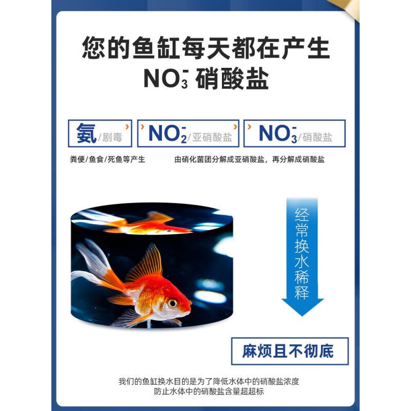 Original imported from Germany Ancai nitrate removal adsorption resin reduces water changes, inhibits algae, controls algae, purifies water without vomiting, phosphate removal water purification resin 500ML (for fresh seawater only)