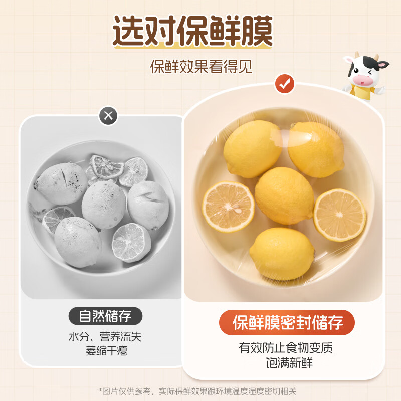 Niujia Youpin Plastic Wrap Point Break Large Size 100 Meters 30cm Food Grade High Temperature Resistant Suitable for Microwave Ovens and Refrigerators