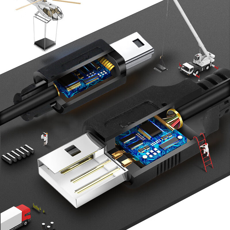 Pinyi driving recorder power cord USB plug universal car navigation device connection cigarette lighter multi-function charger 3.5 meters USB cable Android (left curve) without cigarette lighter