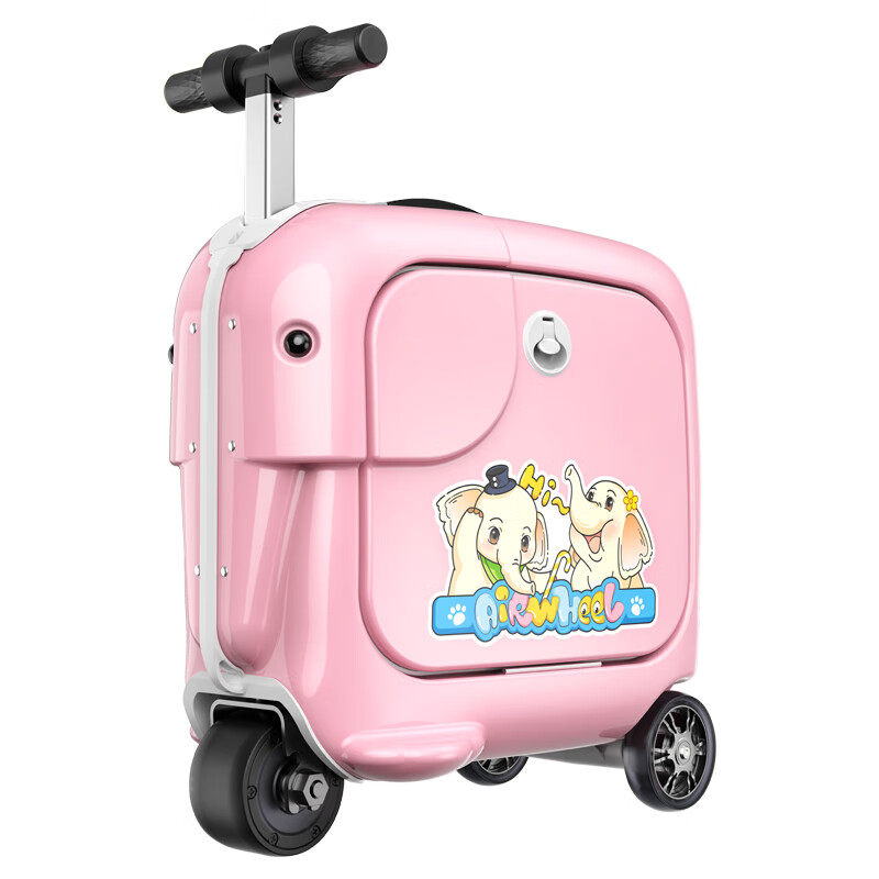 Airwheel children's electric suitcase suitcase can ride, sit and walk the baby, can board the plane and travel, men's and women's trolley case Princess Pink