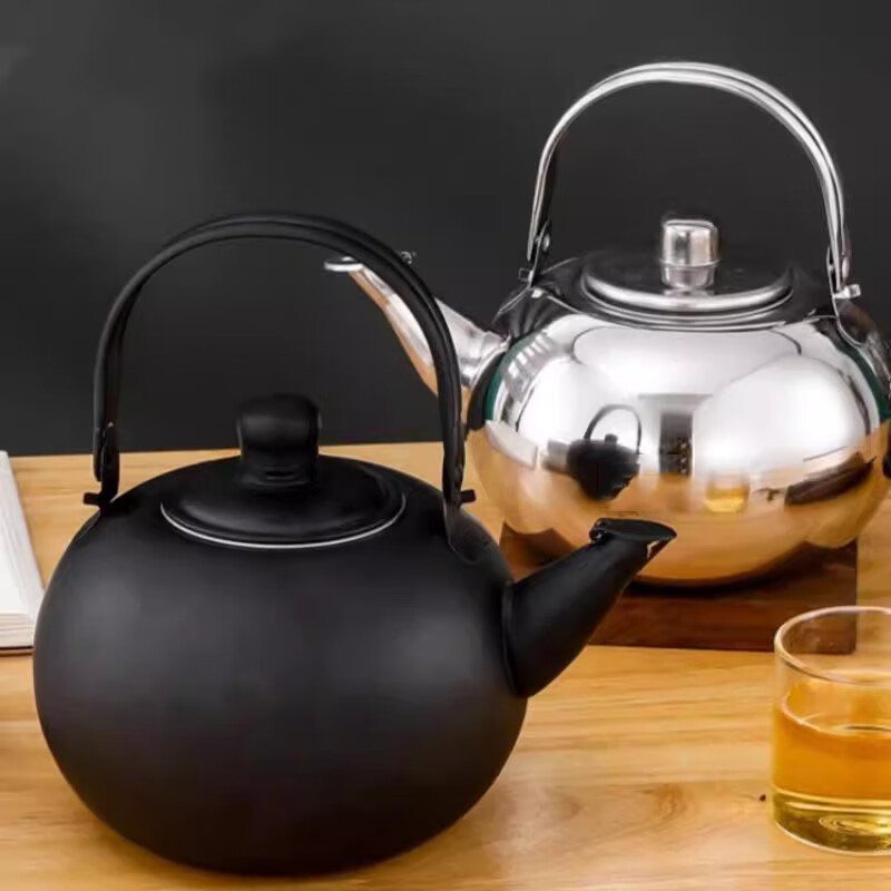 Bei Jingjie 304 stainless steel rice wine warm wine kettle, hot wine kettle, household hot wine boiler, heated teapot, wine kettle, wine warmer artifact 304 stainless steel silver 14cm (1L)