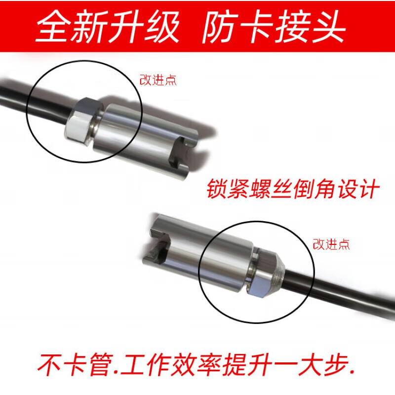 Yue Changsheng sewer dredging steel drill municipal pipeline dredging steel bar dredger artifact manual dredging tool steel belt bar 10.5 meter set fully equipped