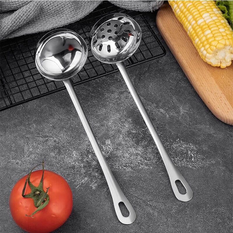 MAXCOOK Hot Pot Spoon Stainless Steel Soup Spoon Colander Two-piece Set MCTH-22