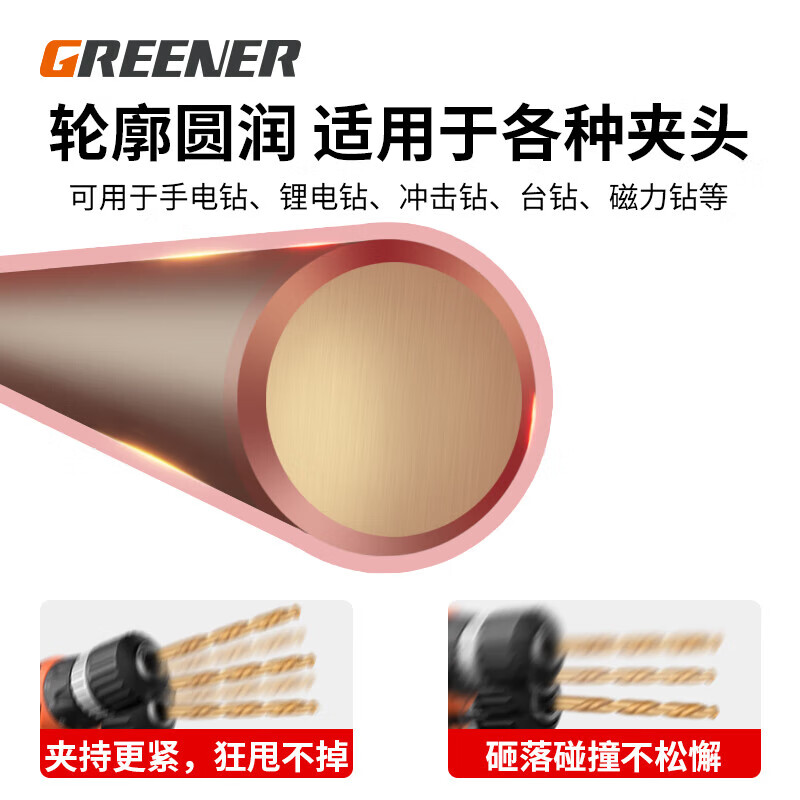 Green Forest Twist Drill Bit Set Aluminum Alloy Concrete Drilling Metal Set Hand Electric Drill Turn Industrial Style 13-piece Set