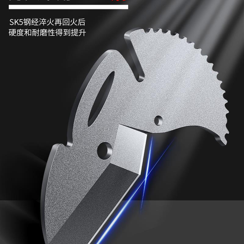 Jingyouyu German Seiko water pipe scissors ppr scissors labor-saving cutter pipe cutter pvc line pipe artifact hot melt pipe quick cutter Germany-Black King Kong SK5 Teflon 32mm