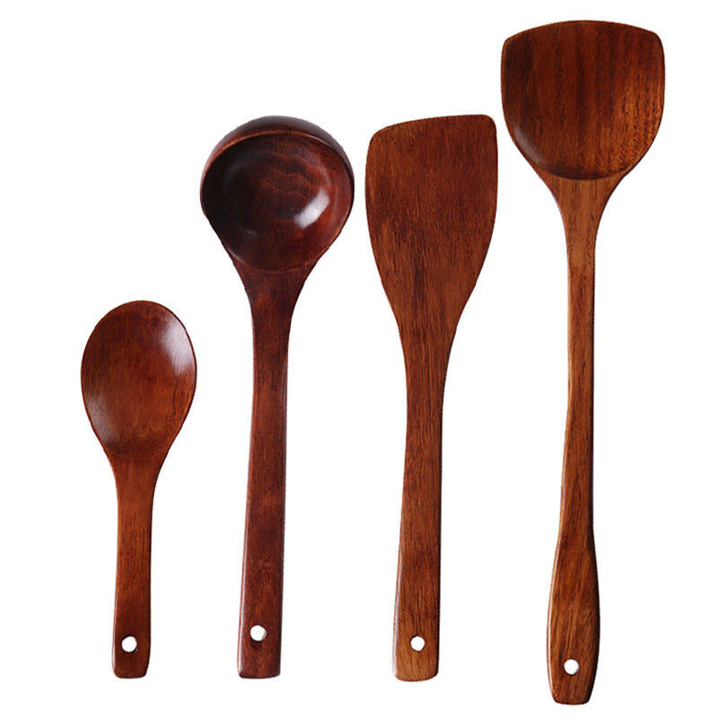 Xu Nian solid wood spatula, solid wood cooking spatula, natural wood spatula, wooden rice spatula, wooden spatula, wax-free spatula, high temperature resistance, no odor, no damage to the pot