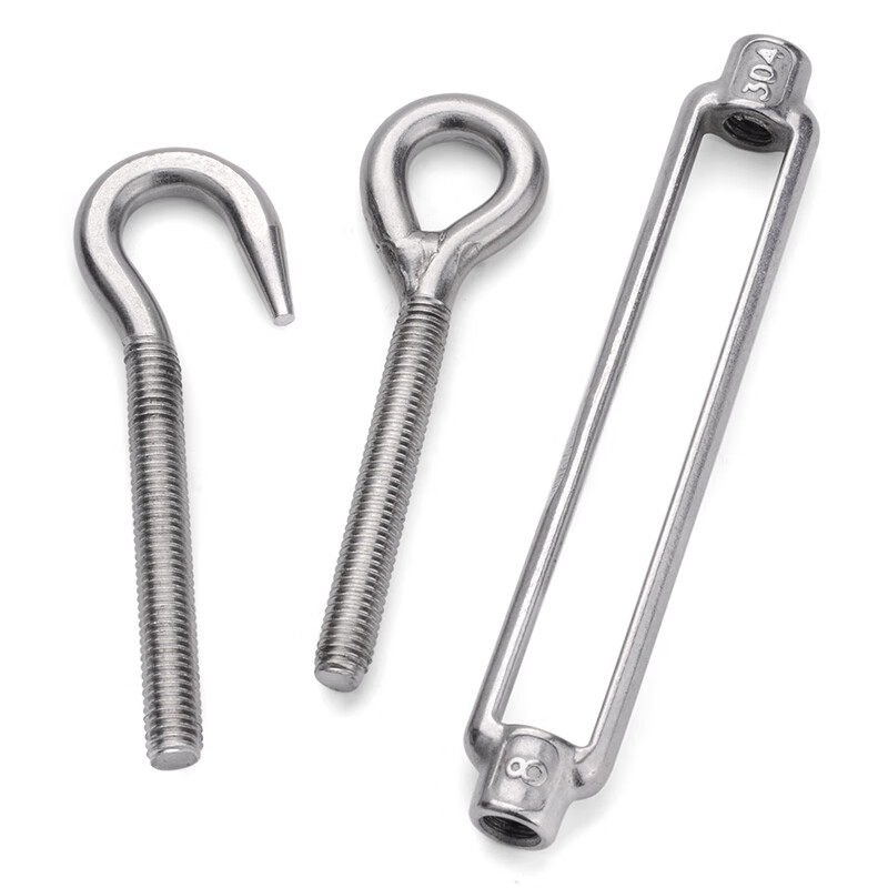 Jinggong (JINGGONG) 304 stainless steel flower basket screw tightener wire rope tensioner wire tightener turnbuckle bolt M5M6-M16 M5 (OU type)