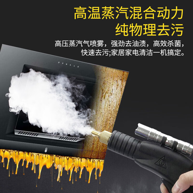 Muwu Commercial Steam Cleaner High Temperature and High Pressure Housekeeping Home Appliances Cleaning Air Conditioning Tools High Temperature Kitchen Oil Fume Degreasing Cleaning Machine Multifunctional All-in-One Machine 3500W 10KG Hot and Cold Water Steam Pulse Ozone Gift Package