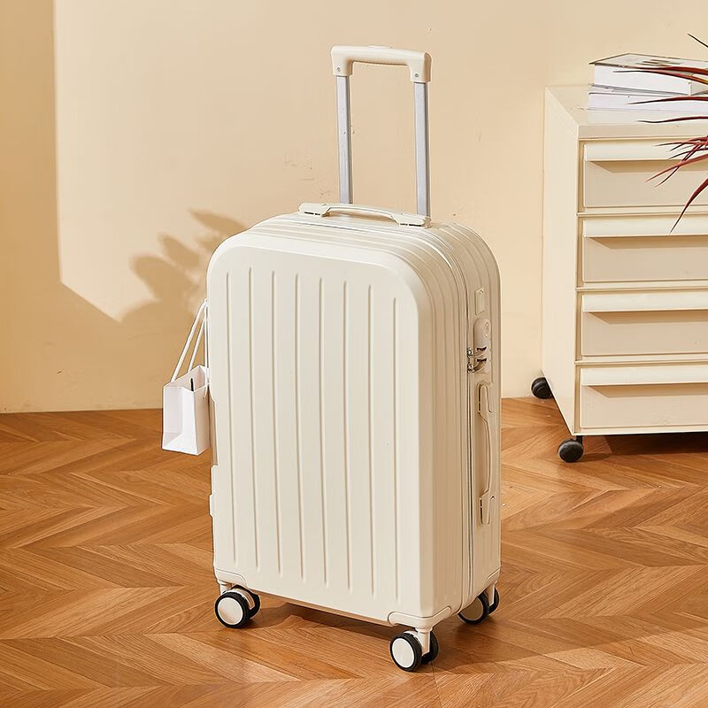OLOEY luggage women's new trolley case 20 inches 24 inches 28 inches mother box travel code boarding suitcase milk white basic single box 20 inches too small for boarding without side lift hooks