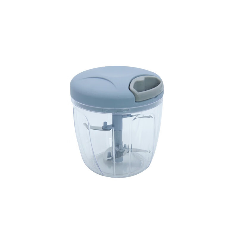 NIUBAI drawstring vegetable cutter, garlic mince, small garlic mince, pepper mince, fruit puree, baby food supplement cooking machine, haze blue 500ML