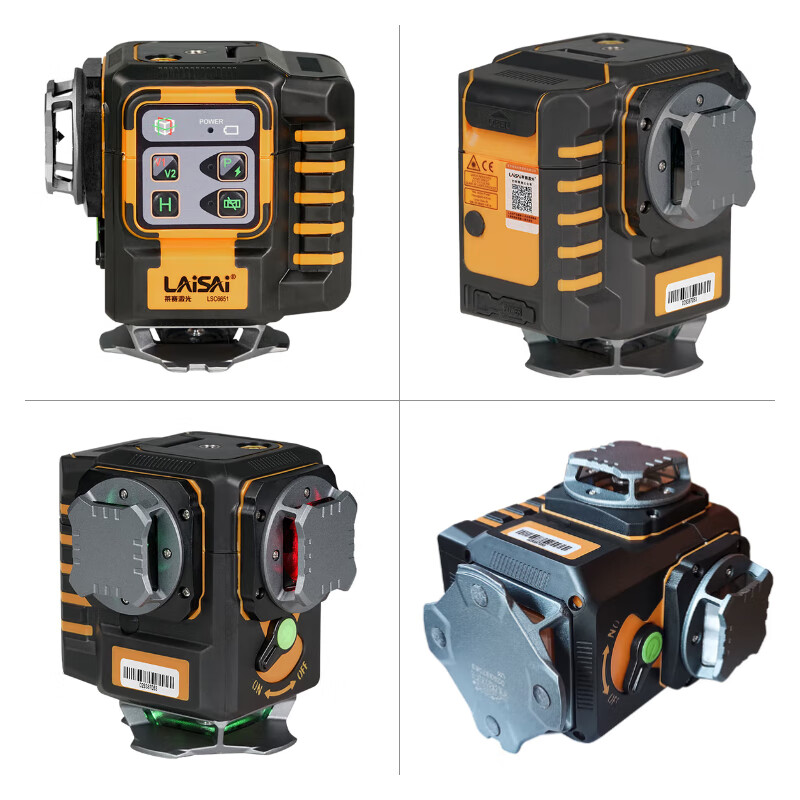 Laser laser infrared level building measurement tool red and green two-color 12-wire LSC6651 vertical wall-mounted floor meter two-color 12-wire standard