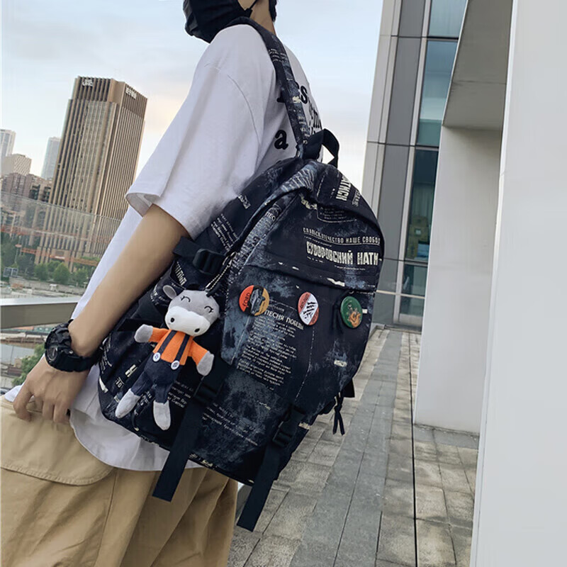 Viney school bag for boys and girls, junior high school, high school student backpack, large capacity backpack, travel laptop bag