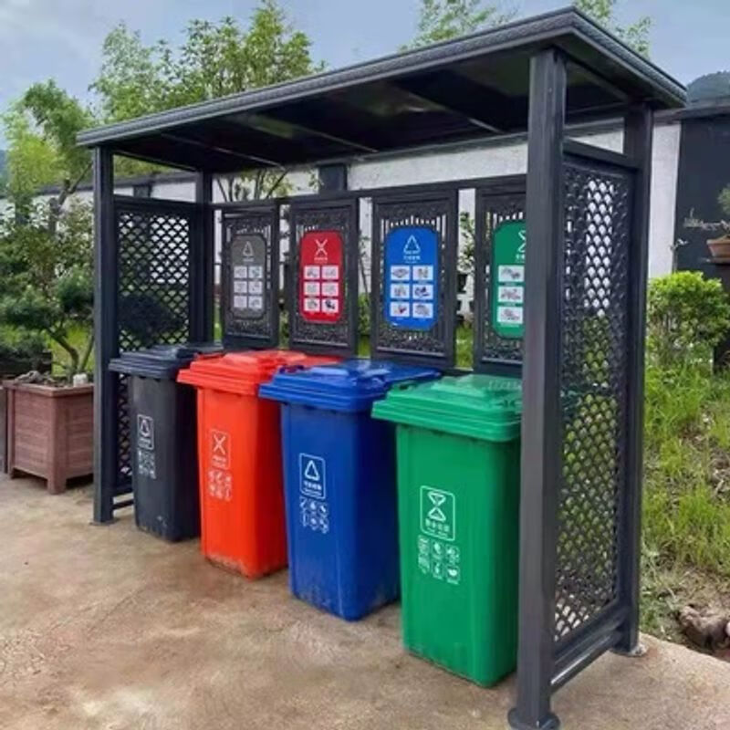 Yue Changsheng customized antique garbage classification kiosk garbage classification kiosk four-class garbage kiosk outdoor garbage classification kiosk collection style one contact customer service for actual price