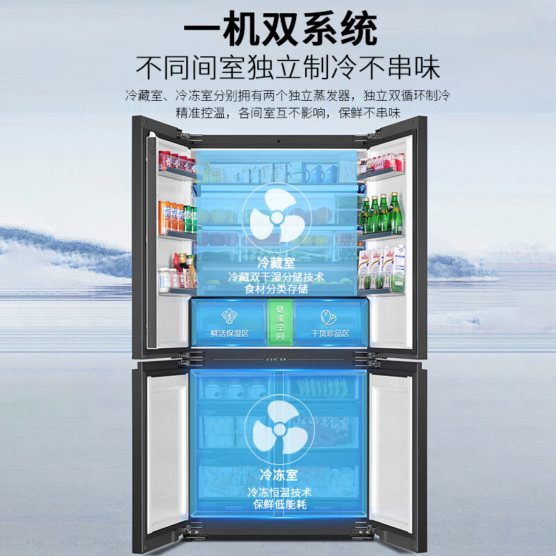Haier dual system 594 ultra-thin zero-embedded 25-year new product Haier dual-system 623 liters 594MM zero-embedded bottom cooling double steamer full-space fresh-keeping EPP ultra-clean refrigerator Dual-system 623 liters zero-embedded + 594 ultra-thin box + full-space EPP