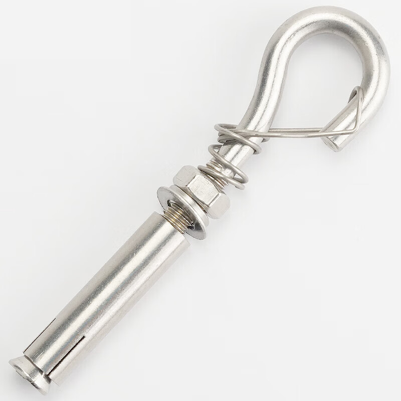 Bingyu Expansion Ring Screw Bolt 304 Stainless Steel Roof Hook Ring Seamless M8 Small Mouth Expansion Hook + Spring (5 pcs) BH-585