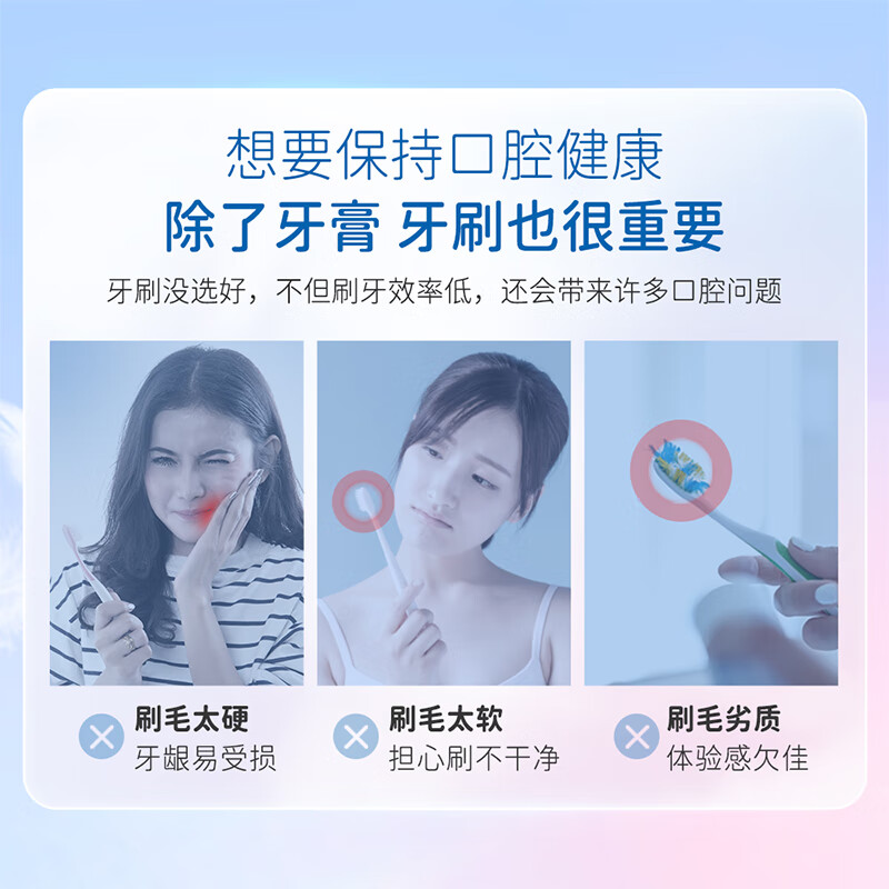 Crest velvet gum protection toothbrush, ultra-fine soft bristles, adult deep cleansing between teeth, single piece, new and old packaging, colors, shipped randomly