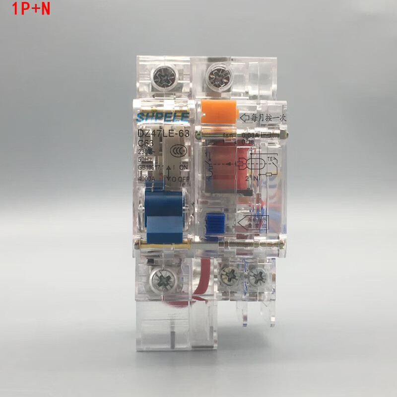 DZ47LE63A transparent leakage protection circuit breaker air switch 2P220V small C45 leakage protection 1P+N 40A