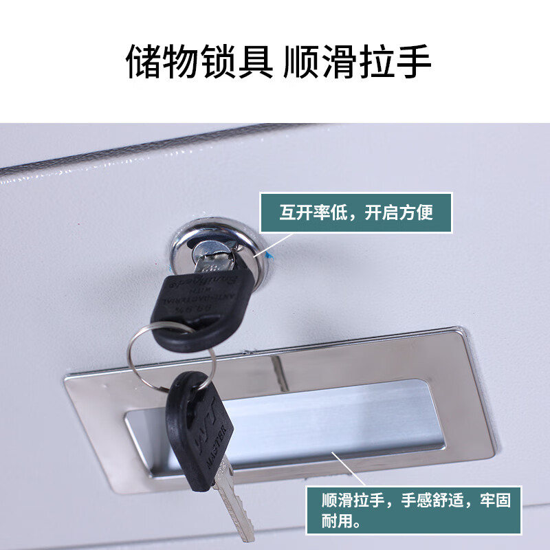 Huizhen tool cabinet workshop locker repair tool storage cabinet removable finishing cabinet two drawers gray white HV890