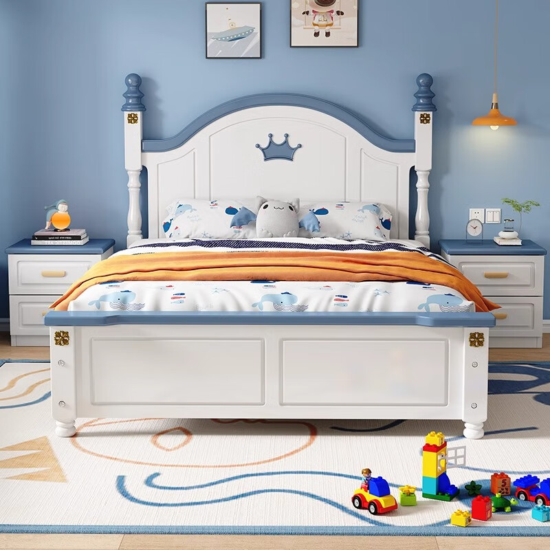 Tongli solid wood children's bed boy bed princess bed modern simple boy bed girl bed student bed single bed pink single bed including installation 1.5m*2.0m