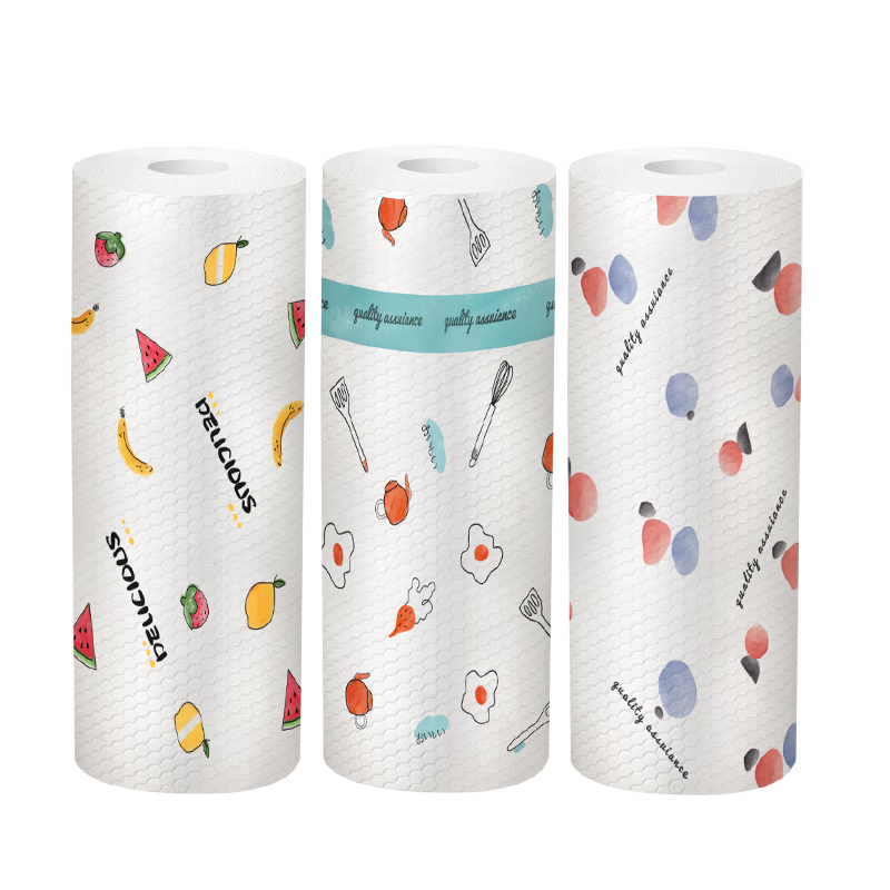 SnowDream Japanese lazy rag thickened 50 pieces * 3 rolls kitchen paper kitchen oil-absorbing paper disposable rag