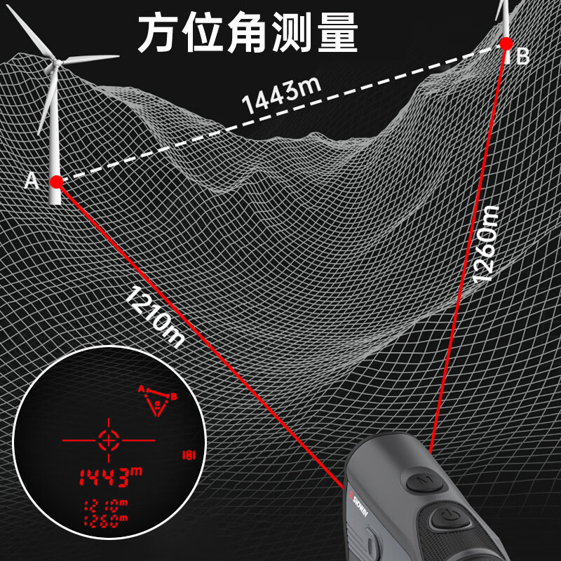 Shendawei ranging telescope outdoor engineering laser rangefinder high-precision infrared electronic measuring ruler SW-1000E