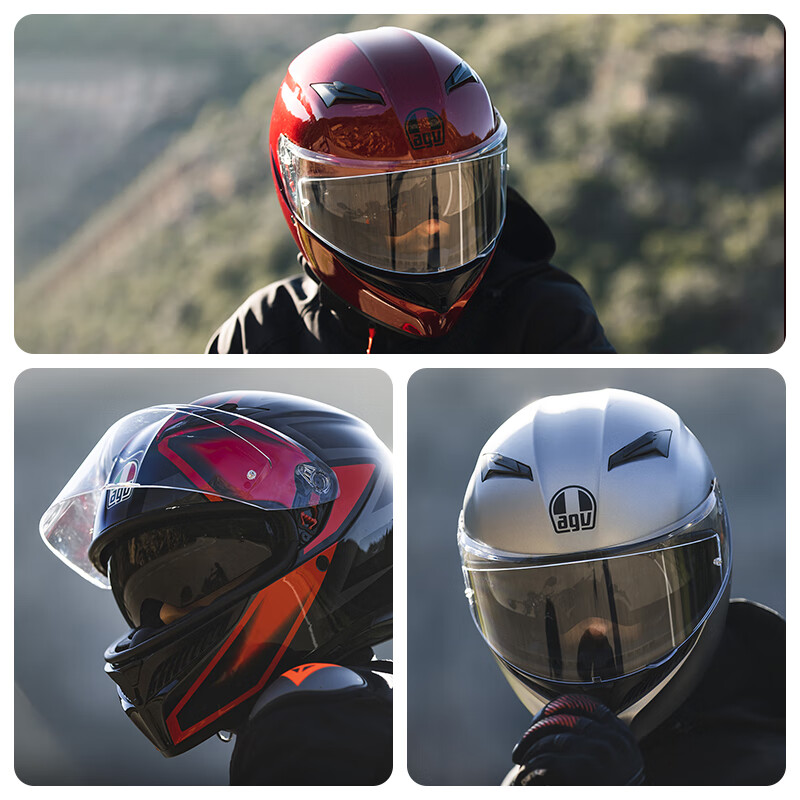 AGVK3 motorcycle helmet 3C certified versatile white daily commuting riding full-face helmet Jingdong best selling XL (59-61)