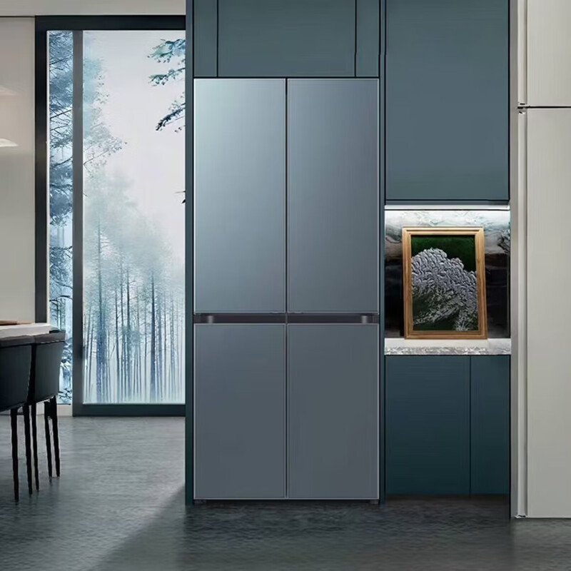 Samsung (SAMSUNG) official reissue AI Shen refrigerator 8 series exclusive model 501L cross four-door refrigerator ultra-thin zero-embedded frequency conversion three-cycle wet and dry storage automatic door free temperature change green brocade gray RF50DG55513GSC