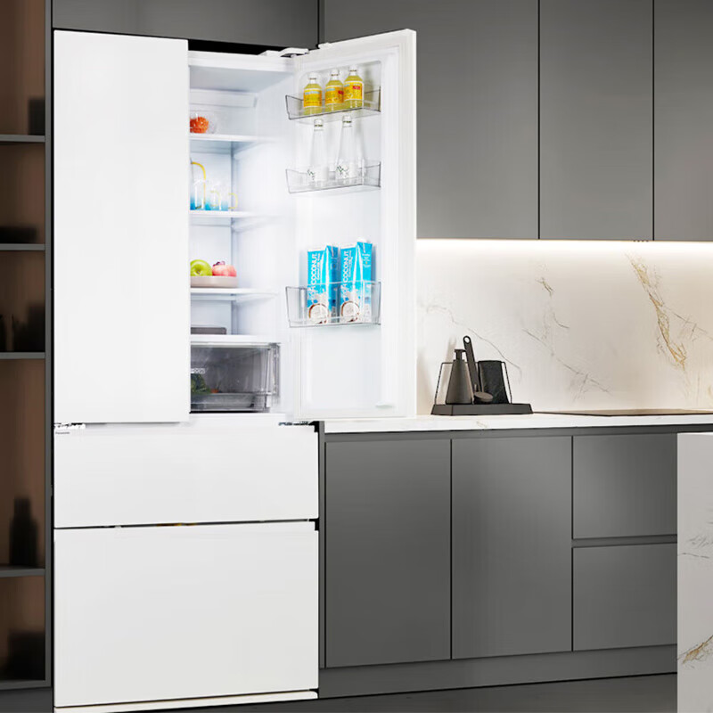 Panasonic refresh subsidy Dabai French multi-door 464-liter household refrigerator ultra-thin zero-embedded frequency conversion dual system first-class energy efficiency large capacity air-cooled NR-EW46TGB-W