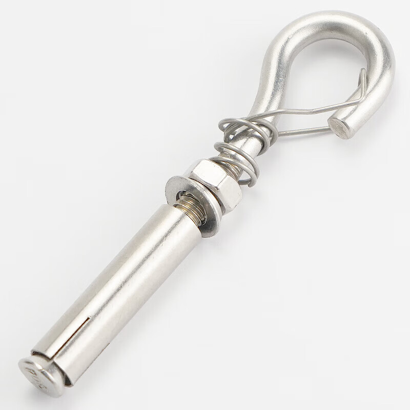 Bingyu Expansion Ring Screw Bolt 304 Stainless Steel Roof Hook Ring Seamless M8 Small Mouth Expansion Hook + Spring (5 pcs) BH-585