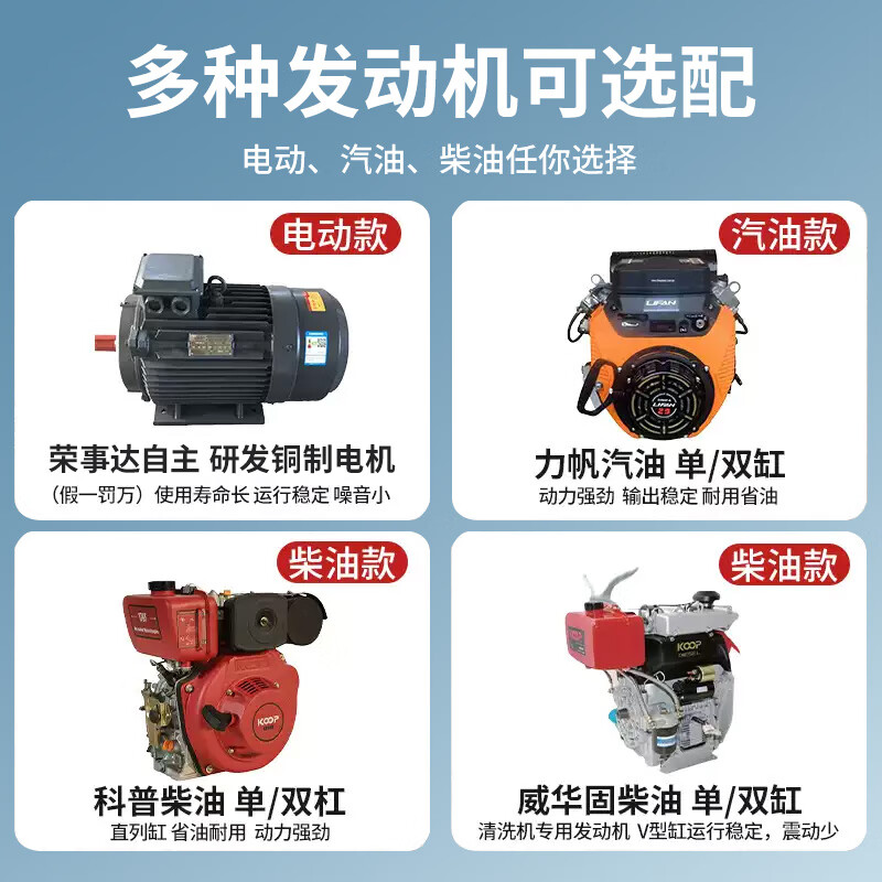 Royalstar high-pressure pipe dredging machine 220V sewer pipe high-pressure cleaning machine high-power municipal property water rat pipe dredging machine electric 5.5KW 200kg 35L water flow