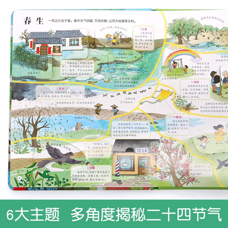 Revealing the Twenty-Four Solar Terms Flip Book Genuine Books Children's 3D Three-dimensional Book Revealing Series 3-6-7-8-9-10 and above Books Popular Science Encyclopedia for Primary School Students First Grade Extracurricular Reading Agency Explore the World Enlightenment Early Education Children's Encyclopedia Baby Can't Tear Children's Picture Book Primary School Students Must-Read Popular Science Encyclopedia Extracurricular Reading Books