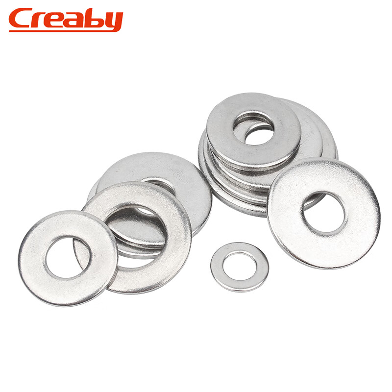 Creaby304 stainless steel flat washer, round ultra-thin metal washer, enlarged and thickened screw flat washer, meson washer spring washer, M2*5*0.3 350 pieces