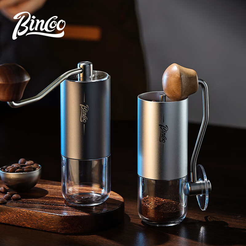Bincoo hand grinder olive green portable steel core six-star hand grinder manual coffee bean grinder
