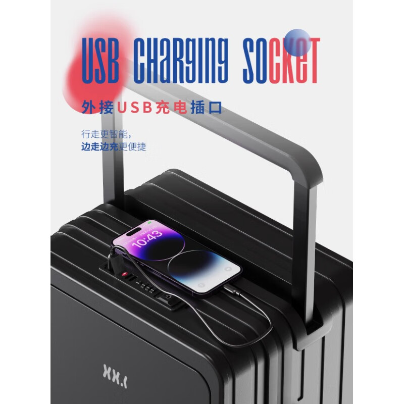 SENSAKIN new Xiake front opening XXK suitcase large capacity business trip code boarding travel leather official authentic white - front opening model 20 inches suitable for short trips of 1-3 days