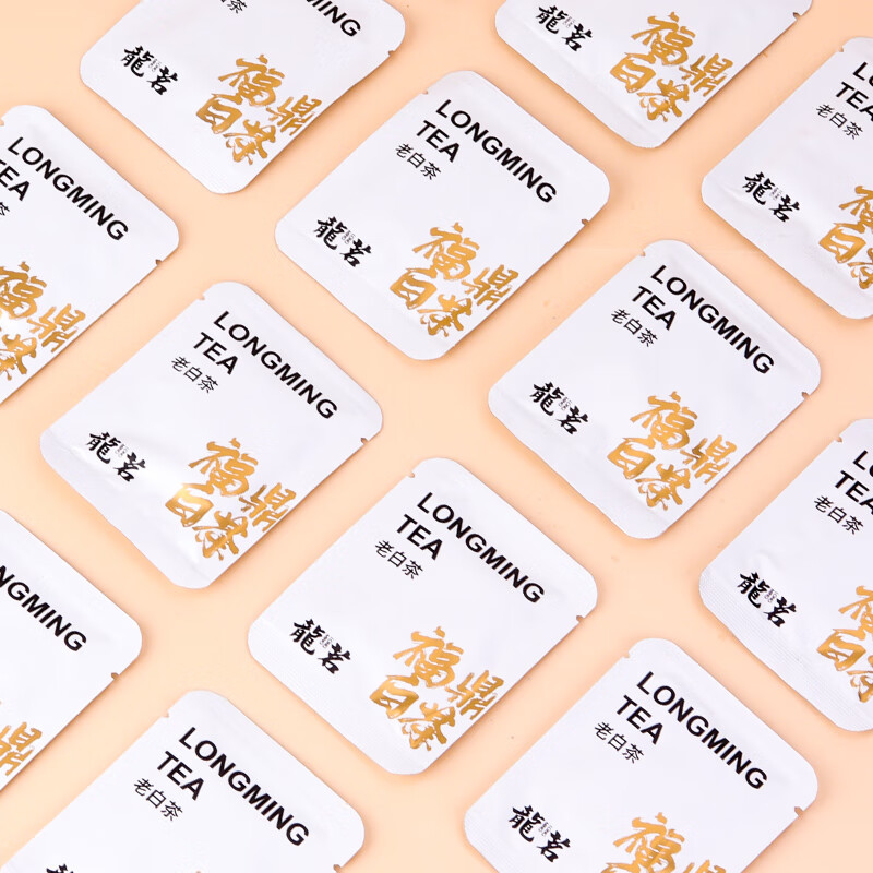 Longming Old White Tea Fuding White Tea 2018 Shoumei Square Slices Souvenir Tea 36 bags/180g