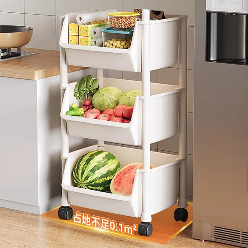 Gas high shelf mobile bookshelf trolley storage snack rack kitchen bedroom storage multi-layer simple small shelf with wheels