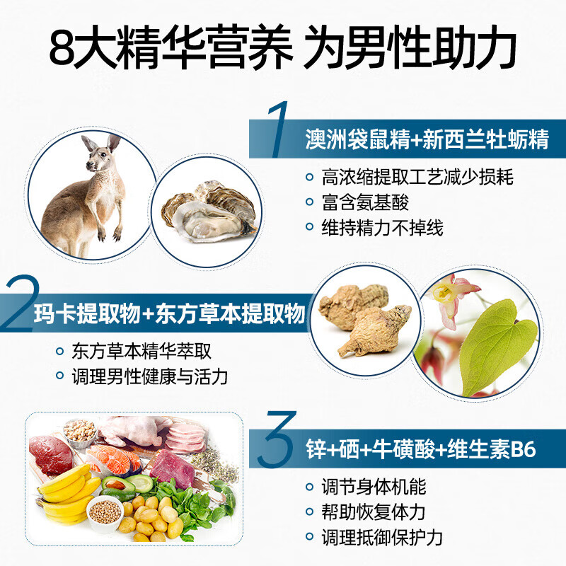 Swisse Swisse Xiongfeng Tablets Maca Oyster Kangaroo Essence Replenishes Kidneys, Strengthens Yang, Increases Thickness and Hardness, Men's Health Care Products Men's Xiongfeng Tablets 120 Tablets