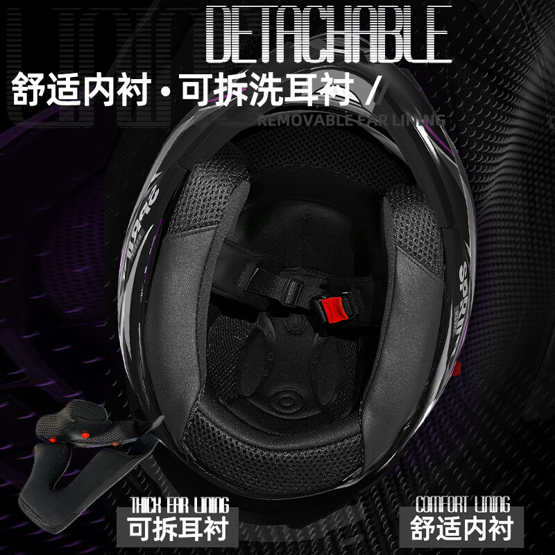 AXK3C certified flip-up motorcycle helmet, men's winter warm full-face helmet, women's all-season electric vehicle safety helmet, flip-up helmet type A, flash soul black silver-anti-fog, one size fits all