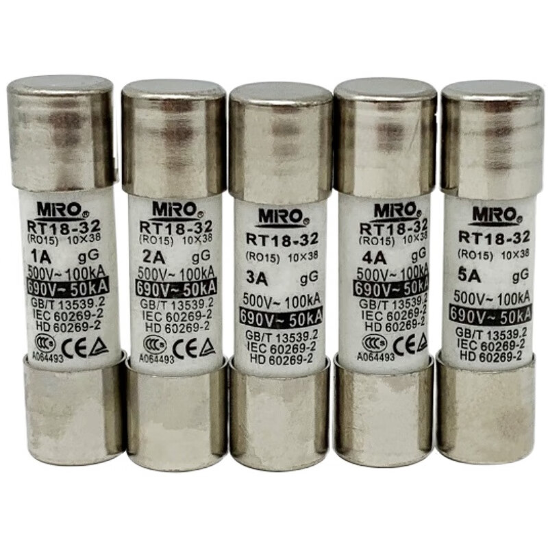 MRO Mingrong RT18-32 fuse 10*38 R015 -3 ceramic fuse tube 500V 690V 4A box