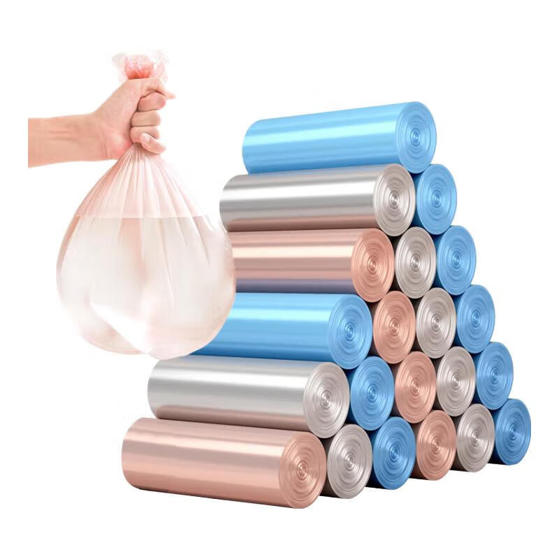 Household garbage bag vest kitchen office portable point-breaking plastic bag vest garbage bag 50 pieces