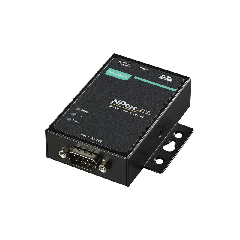 MOXA NPort 5110 1-port RS-232 serial device networking server