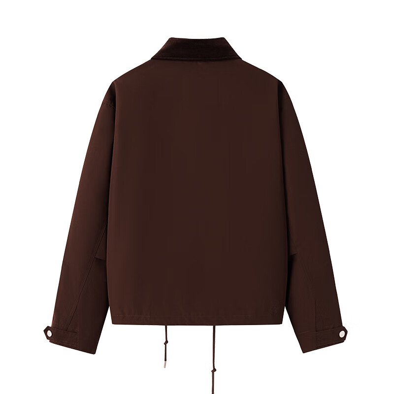 NVG YOUNG Italian dinghy autumn and winter Maillard men's trendy loose casual workwear lapel jacket warm coat