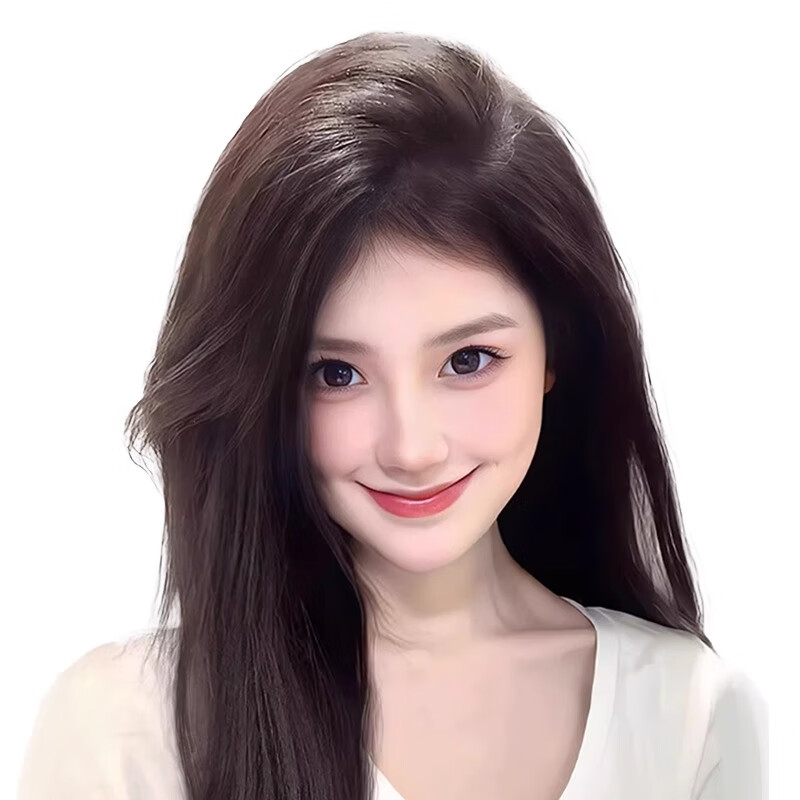 Sky tree wig piece for women to add fluffy hair to cover white hair, one piece, light and traceless, breathable human hair wig, protein silk-correcting horoscope, 7*11 mocha brown 30cm