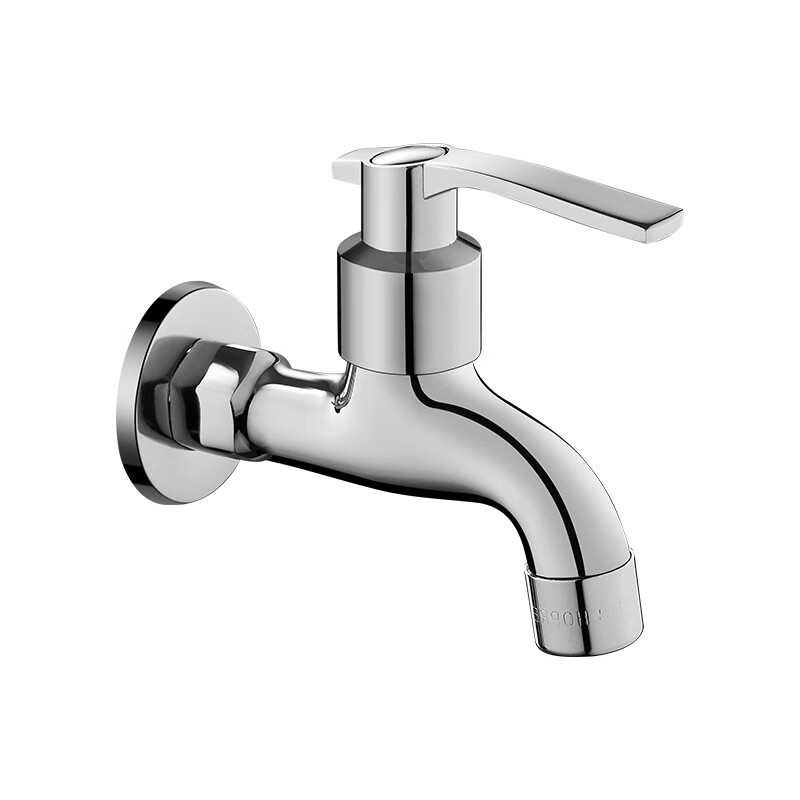 Panluo German Gun Gray Full Copper Faucet Home Balcony Mop Pool Outdoor Antifreeze Tap Water Single Cooling Washing Machine Faucet Bright Silver - 17cm Extended Model + 4 Points Washing Machine Spout Extra Thick Full Copper High-Quality Valve Core