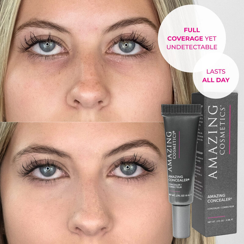 AmazingCosmetics imported full concealer from the United States, waterproof and long-lasting, covers dark circles and acne marks, natural makeup, light tone 6ml