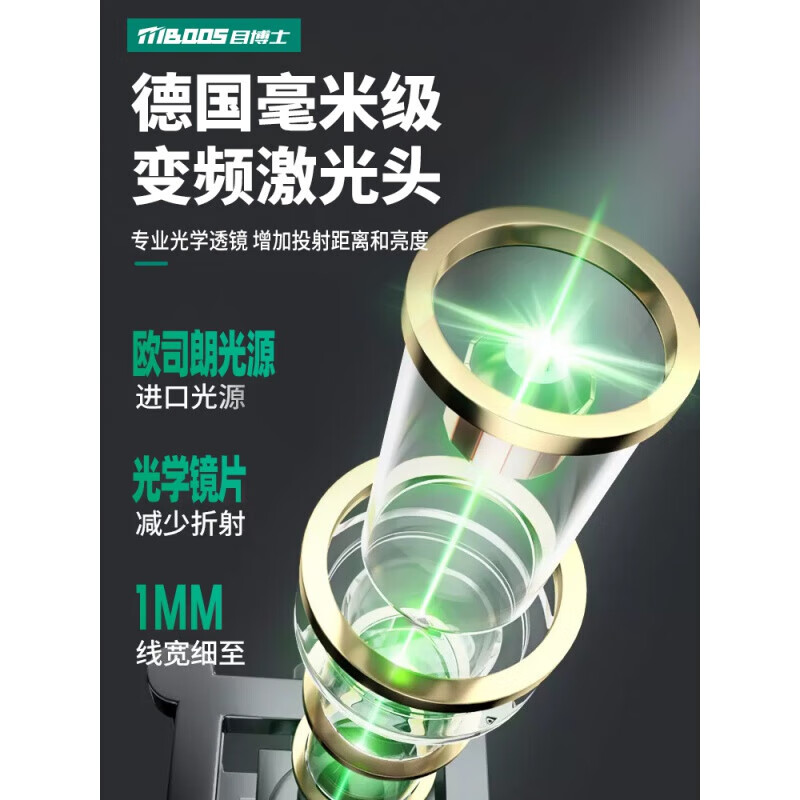 Doctor's Level High-precision Strong Light Thin Line Laser Green Light Outdoor Special 12-Line Automatic Leveling Water Meter Plastic-coated Durable Case Green Light 12-Line Waiting 1